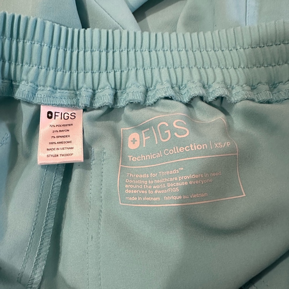 Figs yola skinny scrub pants neon blue rare limited edition size XS/P - Picture 2 of 9